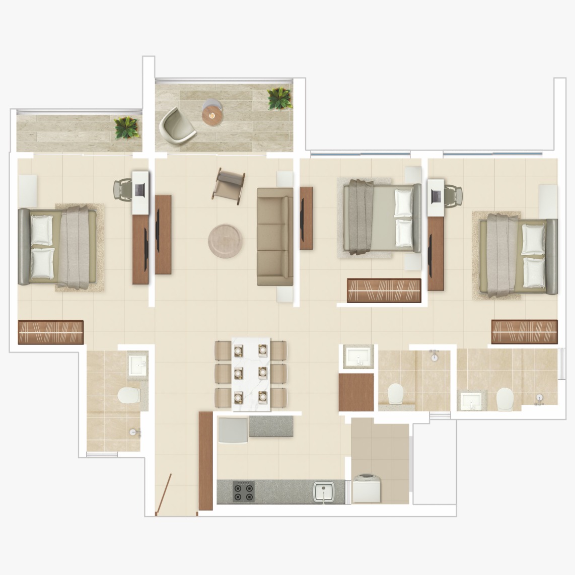 3 BHK MODULAR TOUCH PANEL PREMIUM